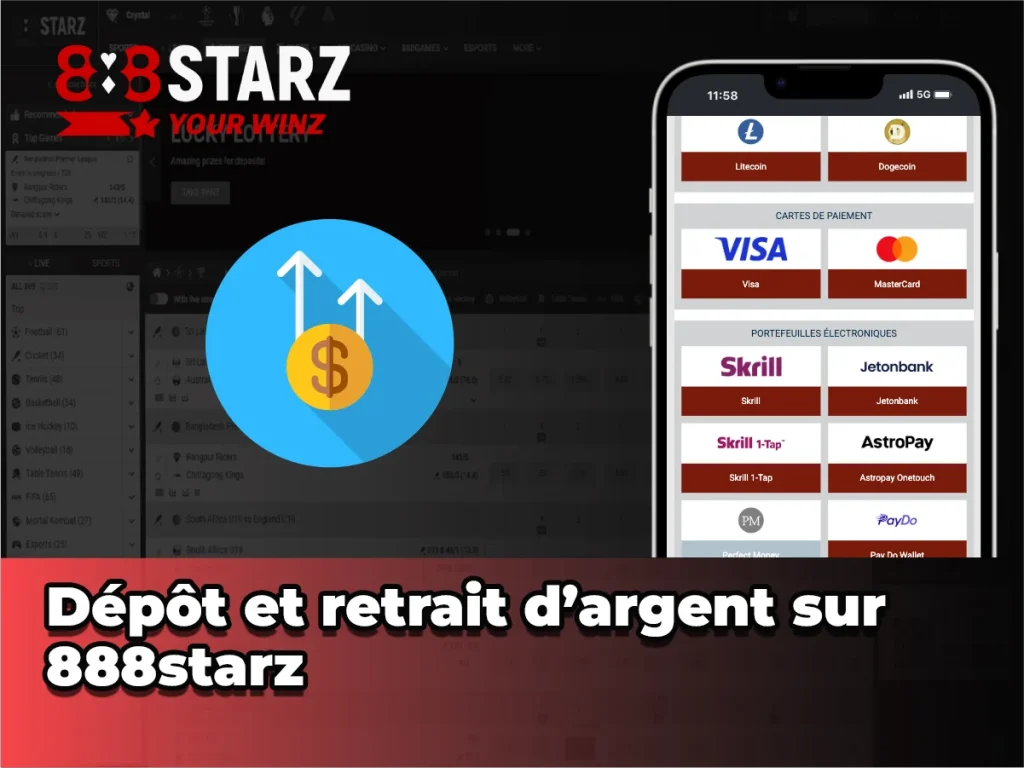 Gestion simple des dépôts et retraits sur 888starz après avoir 888starz Telecharger l’application.